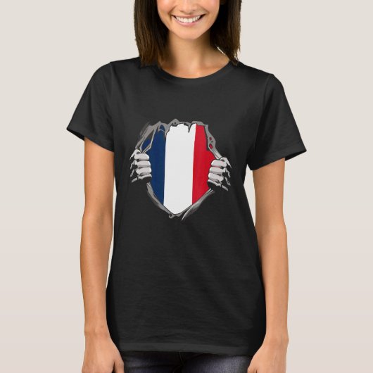 Franse vlag t-shirt (Voorkant)