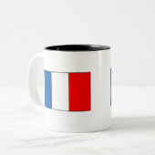 Franse vlag T-shirts en cadeaus Tweekleurige Koffiemok (Voorkant links)