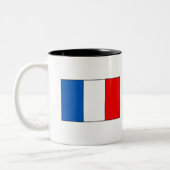 Franse vlag T-shirts en cadeaus Tweekleurige Koffiemok (Links)