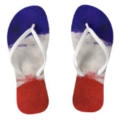 Franse vlag teenslippers (Voetbed)
