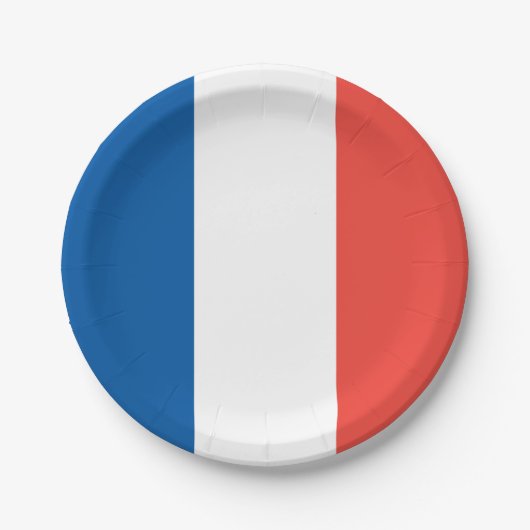 Franse vlag: Tricolor Bastille Day Party Papieren Bordje (Voorkant)