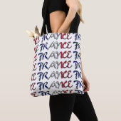 Franse vlag Typografie European Country Bag Tote Bag (Dichtbij)