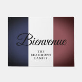  Franse vlag van Frankrijk aangepaste welkom Deurmat (Voorkant)