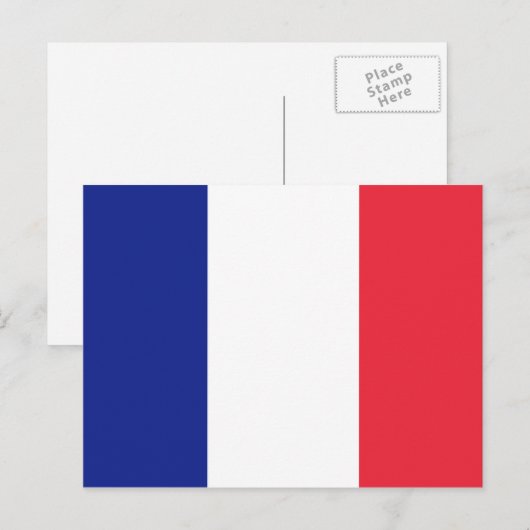 Franse vlag van Franse briefkaarten (Voorkant / Achterkant)