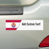Franse vlag van Polenysia Bumpersticker (Op auto)