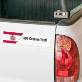 Franse vlag van Polenysia Bumpersticker (Op Truck)
