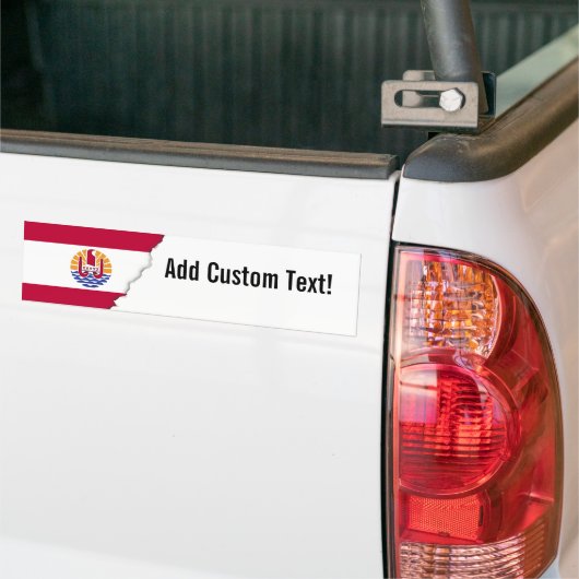 Franse vlag van Polenysia Bumpersticker (Op Truck)