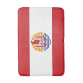Franse vlag van Polynesië Badmat (Voorkant Verticaal)