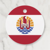 Franse vlag van Polynesië Bedankjes Labels (Achterkant)