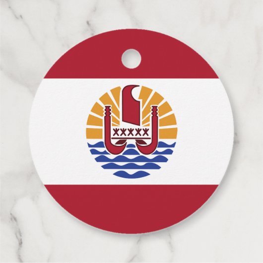 Franse vlag van Polynesië Bedankjes Labels (Achterkant)