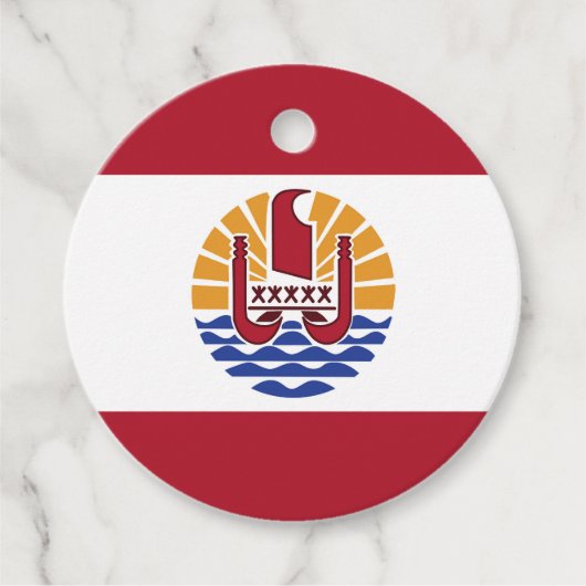 Franse vlag van Polynesië Bedankjes Labels (Voorkant)