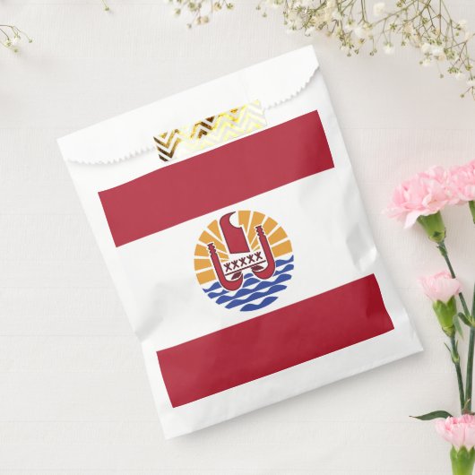 Franse vlag van Polynesië Bedankzakje (Gezegeld)