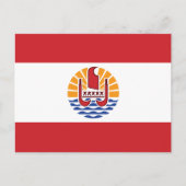 Franse vlag van Polynesië Briefkaart (Voorkant)