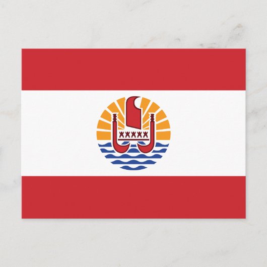 Franse vlag van Polynesië Briefkaart (Voorkant)