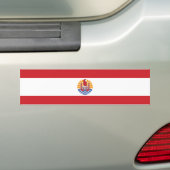 Franse vlag van Polynesië Bumpersticker (Op auto)
