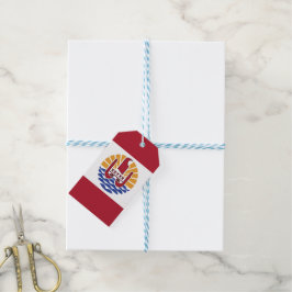 Franse vlag van Polynesië Cadeaulabel