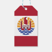 Franse vlag van Polynesië Cadeaulabel (Voorkant)