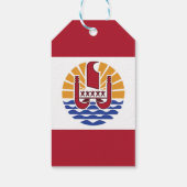 Franse vlag van Polynesië Cadeaulabel (Achterkant)