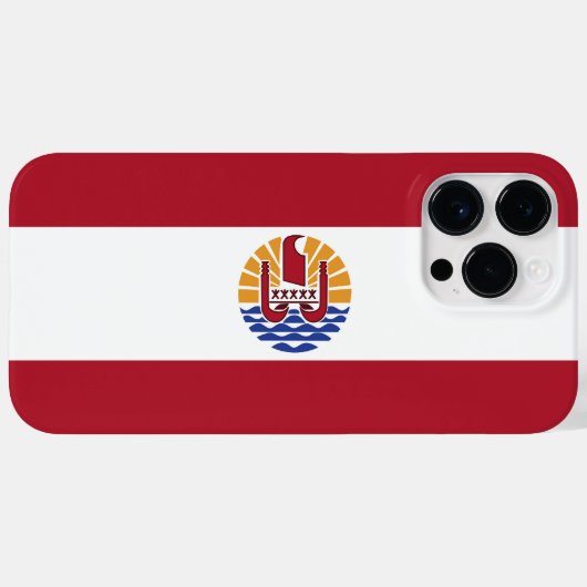 Franse vlag van Polynesië Case-Mate iPhone Case (Achterkant (horizontaal))