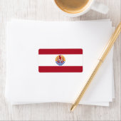 Franse vlag van Polynesië Etiket (Insitu)
