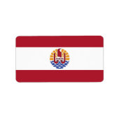 Franse vlag van Polynesië Etiket (Voorkant)