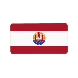 Franse vlag van Polynesië Etiket