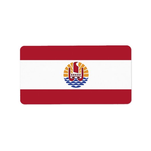 Franse vlag van Polynesië Etiket (Voorkant)