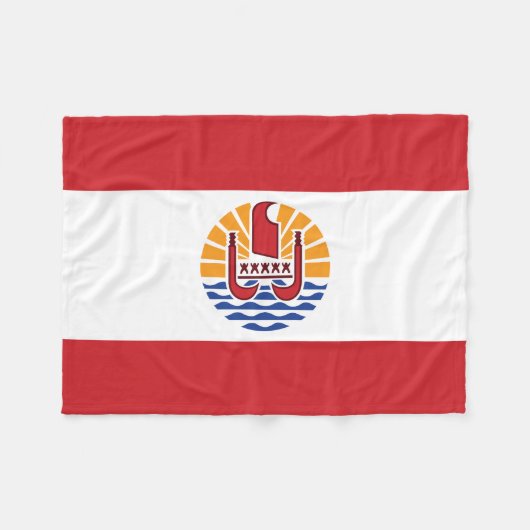 Franse vlag van Polynesië Fleece Deken (Voorkant (Horizontaal))