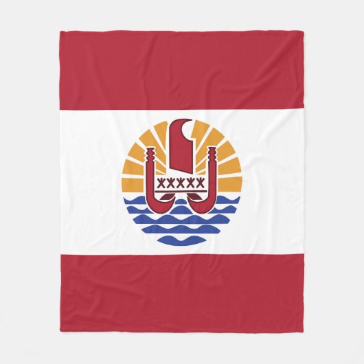 Franse vlag van Polynesië Fleece Deken (Voorkant)