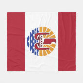 Franse vlag van Polynesië Fleece Deken (Voorkant (Horizontaal))