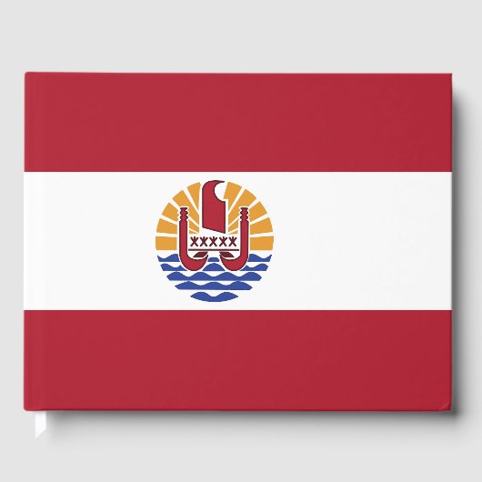 Franse vlag van Polynesië Gastenboek (Voorkant)