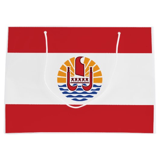 Franse vlag van Polynesië Groot Cadeauzakje (Voorkant)