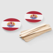 Franse vlag van Polynesië Handwaaier (Niet-gemonteerd)