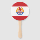 Franse vlag van Polynesië Handwaaier (Achterkant)