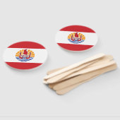 Franse vlag van Polynesië Handwaaier (Niet-gemonteerd)
