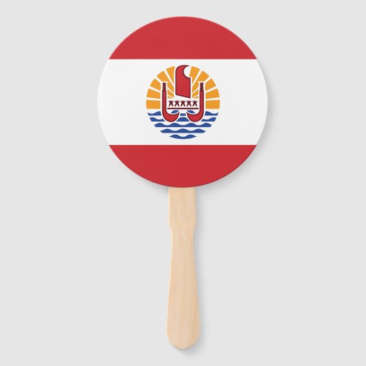 Franse vlag van Polynesië Handwaaier (Voorkant)