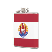 Franse vlag van Polynesië Heupfles (Links)