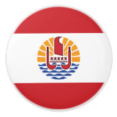 Franse vlag van Polynesië Keramische Knop (Voorkant)