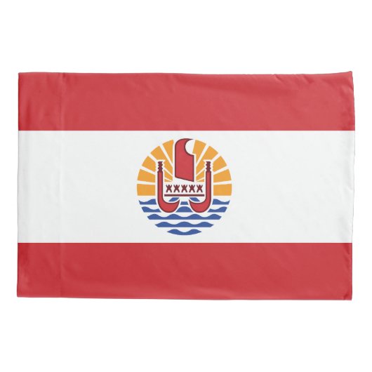 Franse vlag van Polynesië Kussensloop (Achterkant)