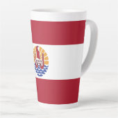 Franse vlag van Polynesië Latte Mok (Rechterhoek)
