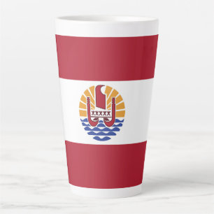 Franse vlag van Polynesië Latte Mok
