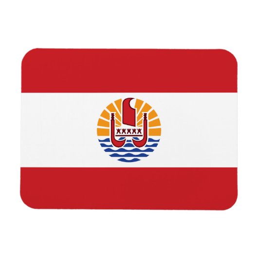 Franse vlag van Polynesië Magneet (Horizontaal)