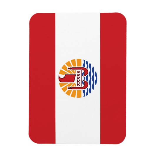 Franse vlag van Polynesië Magneet (Verticaal)