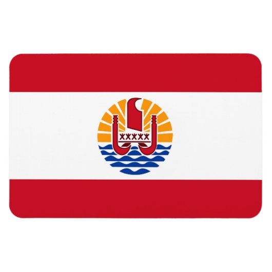 Franse vlag van Polynesië Magneet (Horizontaal)