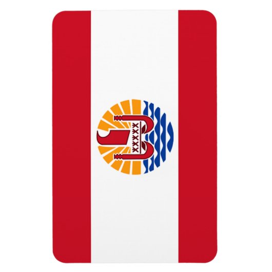 Franse vlag van Polynesië Magneet (Verticaal)