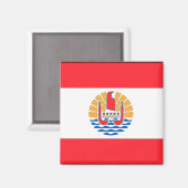 Franse vlag van Polynesië Magneet (Voorkant / Achterkant)