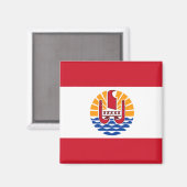 Franse vlag van Polynesië Magneet (Voorkant / Achterkant)