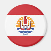Franse vlag van Polynesië Magneet (Voorkant)