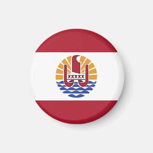 Franse vlag van Polynesië Magneet (Voorkant)