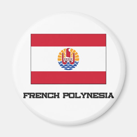 Franse vlag van Polynesië Magneet (Voorkant)